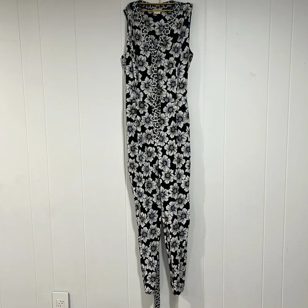 Kate Spade jumpsuit women Large floral silk blend floral designer - Picture 8 of 9